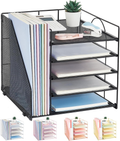 Desk Organizers and Accessories, 5-Tier Paper Letter Tray Organizer wit